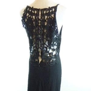 MISS ASHLEE BLACK LACE MAXI DRESS GOWN 12 Vintage NWOT wedding party